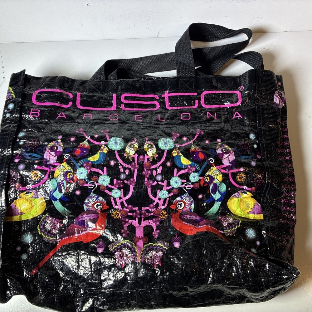 Custo Barcelona Paper Used Shopping Bag Brown 13" T X 15.75" L X 4"W